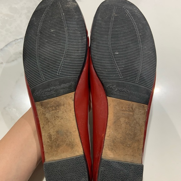 Gucci studded interlocking G patent flats - Picture 6 of 6